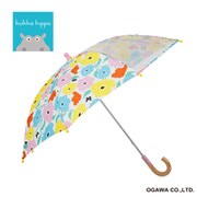 子供用傘 クッカヒッポ 50cm 手開き式 安全ろくろ 一コマ透明窓付 カバさんの反射プリント付 反射テープ付 太めのネームバンド付き ガーデン 83361 KH-KS-40
