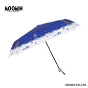 折りたたみ傘 雨晴兼用 ムーミン 55cm 手開き式 5本骨 UV加工 安全カバー付き ムーミン/夜空 85904