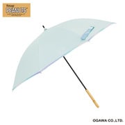 長傘 晴雨兼用 ピーナッツ スヌーピー 50cm 手開き式 8本骨 遮光 UVカット 99%以上 遮熱効果付 安全カバー付 ジョークール/ミント 56180