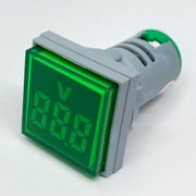 DC4-100V LEDデジタル電圧計 角型 緑 FXB16-22FSV-G