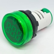 DC4-100V LEDデジタル電圧計 丸型 緑 FXB16-22DSV-G