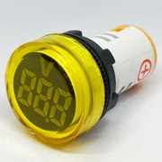 DC4-100V LEDデジタル電圧計 丸型 黄 FXB16-22DSV-Y
