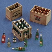 RM801 汎用 シャンペン、コニャック、ワインのボトル 木箱付き [1/35スケール プラモデル用パーツ]