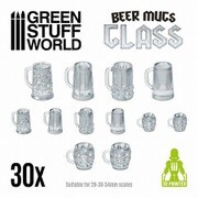 GSWD-11219 ビールジョッキ ガラス製セット 30個入 [プラモデル用パーツ]
