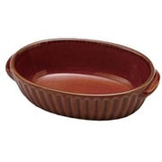 グラタン皿 18cm 洋食器 オーバル ギャザー ブラウン T-763049