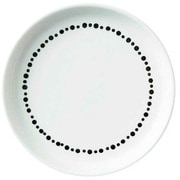 プレート L 20cm ドット 白 磁器 食器 サークルドット T-786345