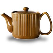 ポット ティーポット 420ml ライン Line 磁器 茶こし付き ブラウン T-891636