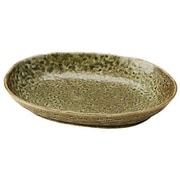 カレー皿 23cm 楕円 緑釉 皿 食器 陶器 美濃焼 日本製 T-918807