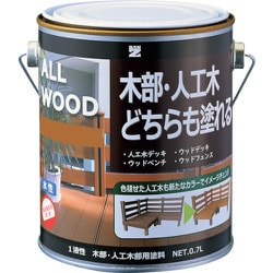 K-ALW/L07E5 [BANーZI 木部・人工木用塗料 ALL WOOD 0.7L キャメル 17-50P]
