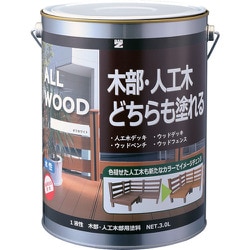 K-ALW/L30D1 [BANーZI 木部・人工木用塗料 ALL WOOD 3L オフホワイト 25-92B]