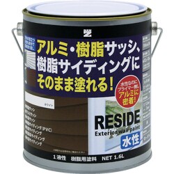 L-RSD/L16A [BANーZI 樹脂・アルミ（サッシ・外壁）用塗料 RESIDE 1.6L ホワイト N-93]