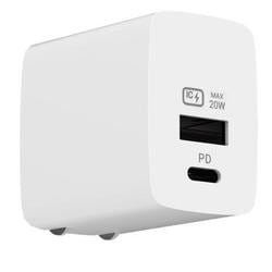 AC充電器 USB-A×1ポート＆USB-C×1ポート PD20W充電対応 リバーシブルポート搭載 AC-047