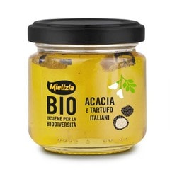 Mielizia（ミエリツィア） 黒トリュフ入り アカシアの有機ハチミツ 110g [期限切迫商品（賞味期限：2025年9月30日）]