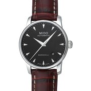 バロンチェッリ 黒 レザーバンド 並行輸入品 1年保証 M8600.4.18.8