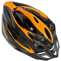 GRAPHIS（グラフィス） 自転車用ヘルメット フリーサイズ（58cm～61cm） ブラックオレンジ GR-I-MV28