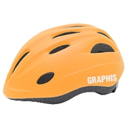 GR-HB6-3 [GRAPHIS（グラフィス） 子ども用サイクルヘルメット Sサイズ（48cm～52cm） マットライトオレンジ]