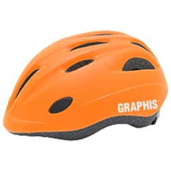 GR-HB6-3 [GRAPHIS（グラフィス） 子ども用サイクルヘルメット Sサイズ（48cm～52cm） マットオレンジ]