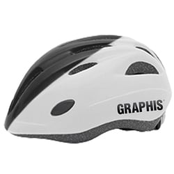 GR-HB6-3 [GRAPHIS（グラフィス） 子ども用サイクルヘルメット Sサイズ（48cm～52cm） マットホワイトブラック]