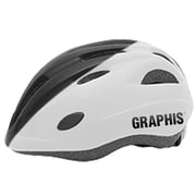 GR-HB6-3 [GRAPHIS（グラフィス） 子ども用サイクルヘルメット Mサイズ（52cm～56cm） マットホワイトブラック]