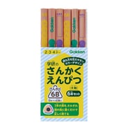 さんかくえんぴつシリーズ 三角鉛筆 太軸 6本入 6B N04568