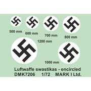 DMK7206 1/72 WW.II ドイツ スワスティカ （白地） [プラモデル用パーツ]