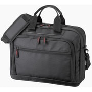 マチ拡張PCバッグ 14インチワイドPC対応 キャリーサポーター付き 撥水加工 ブラック BAG-W3BK