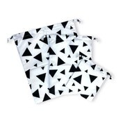 サンカクボーダー巾着3点セット S/M/L オフシロ 6631452-006-08-7