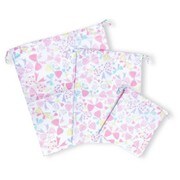 水彩リボン巾着3点セット フリー ピンク 8631401-006-06-7