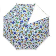 子供用傘 ZAZZY ZAPS(ザジーザップス) 働く車 Lサイズ 55cm 手開き式 透明窓付き(1面) ブルー 6731653-004-05-6