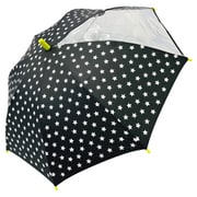 子供用傘 ZAZZY ZAPS(ザジーザップス) Color Change Umbrella スター Mサイズ 50cm 手開き式 透明窓付き(1面) クロ 6731657-003-11-6