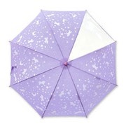 子供用傘 Color Change Umbrella Mサイズ 50cm 手開き式 透明窓付き(1面) ユニコーン/パープル 6731699-003-13-6