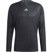 31ワークアウト PUプリント 長袖Tシャツ NEK55 HS7495 ブラック J/Sサイズ [ランニングウェア シャツ メンズ]