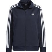 スリーストライプス ルーズフィット ダブルニット トラックトップ BUJ49 IA5191 レジェンドインク/ホワイト J/Mサイズ [スポーツウェア ジャケット レディース]