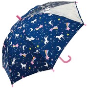 子供用傘 Orange Bonbon(オレンジボンボン) MILKY UNICORN Mサイズ 50cm 手開き式 透明窓付き(1面) コン 6731601-003-01-8