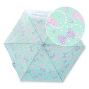折りたたみ傘 リボン フリー 55cm 手開き式 6本骨 グリーン 6731613-006-10-6