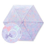 折りたたみ傘 リボン フリー 55cm 手開き式 6本骨 パープル 6731613-006-13-7