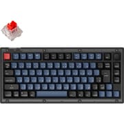 Keychron V1 QMK カスタム・メカニカルキーボード ノブバージョン RGB - JIS配列（テンキーレス）-Keychron K Pro 赤軸 / フロステッドブラック（半透明） V1-C1-JIS