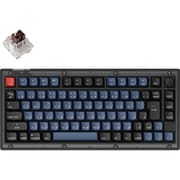 Keychron V1 QMK カスタム・メカニカルキーボード ノブバージョン RGB - JIS配列（テンキーレス）-Keychron K Pro 茶軸 / フロステッドブラック（半透明） V1-C3-JIS