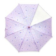 子供用傘 Petit Angelina(プチアンジェリーナ) ボタニカルリース Sサイズ 45cm 手開き式 透明窓付き(1面) リース/パープル 8731601-002-13-2