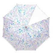 子供用傘 Petit Angelina(プチアンジェリーナ) 水彩リボン Lサイズ 55cm 手開き式 透明窓付き(1面) プチリボン/ブルー 8731602-004-05-0