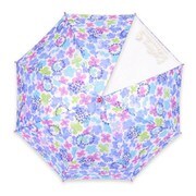 子供用傘 Petit Angelina(プチアンジェリーナ) 水彩フラワー SSサイズ 40cm 手開き式 透明窓付き(1面) 水彩/ブルー 8731604-001-05-7