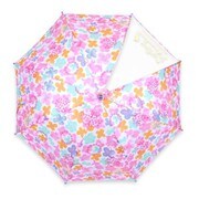 子供用傘 Petit Angelina(プチアンジェリーナ) 水彩フラワー Sサイズ 45cm 手開き式 透明窓付き(1面) 水彩/ピンク 8731604-002-06-1