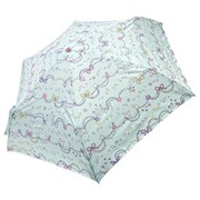 折りたたみ傘 キラキラガーランド フリー 55cm 手開き式 6本骨 グリーン 8731611-006-10-6