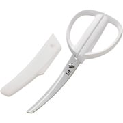 Kai Kitchen カーブ キッチンバサミ キャップ付き ホワイト DH8002