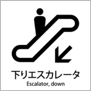 6300001041 [JIS標識ピクトサイン 下りエスカレーター]