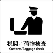 6300001087 [JIS標識ピクトサイン 税関/荷物検査]