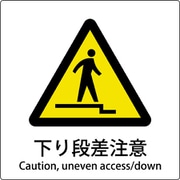 6300001141 [JIS標識ピクトサイン 下り段差注意]