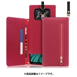 WORK50AO-RS-AR6 [LOOF SHOULDER AQUOS R6用 クラッチバッグ型スマホショルダーケース ロングストラップ＆カードポケット付き ダスティローズ]