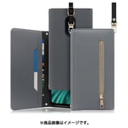 WORK50AO-GY-ZERO2 [LOOF SHOULDER AQUOS zero2用 クラッチバッグ型スマホショルダーケース ロングストラップ＆カードポケット付き グレー]