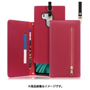 WORK50FJ-RS-2L [LOOF SHOULDER arrows Be3（F-02L）用 クラッチバッグ型スマホショルダーケース ロングストラップ＆カードポケット付き ダスティローズ]